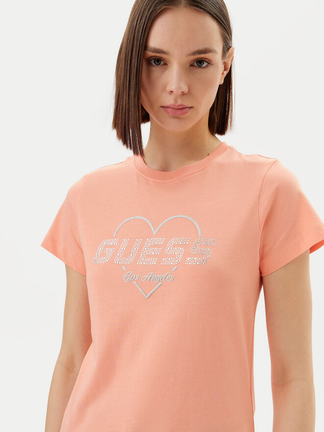 Guess Guess Camiseta V5GI10 K9RM1 Naranja Regular Fit