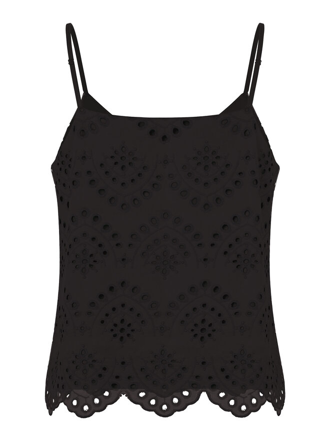 Pieces Pieces Τοπ Vilde 17156563 Μαύρο Regular Fit