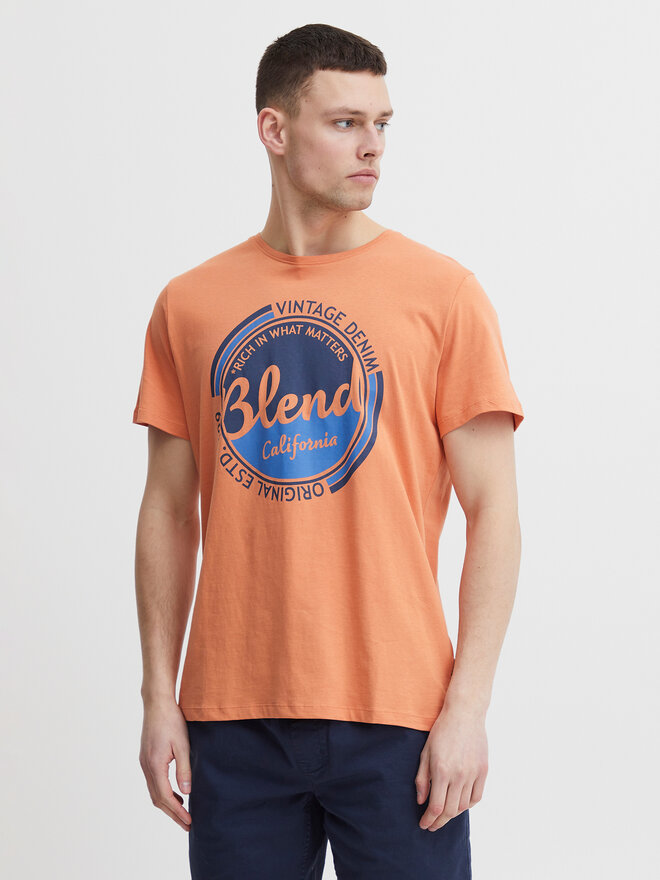 Blend Blend Camiseta 20715308 Naranja Regular Fit