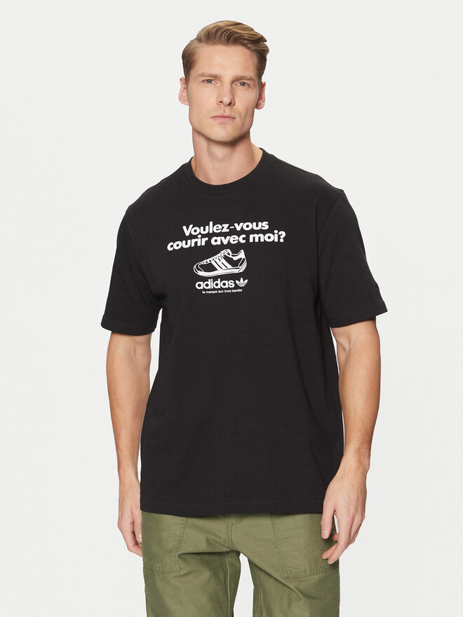 adidas adidas T-Shirt Graphic Tee JC8366 Μαύρο Regular Fit