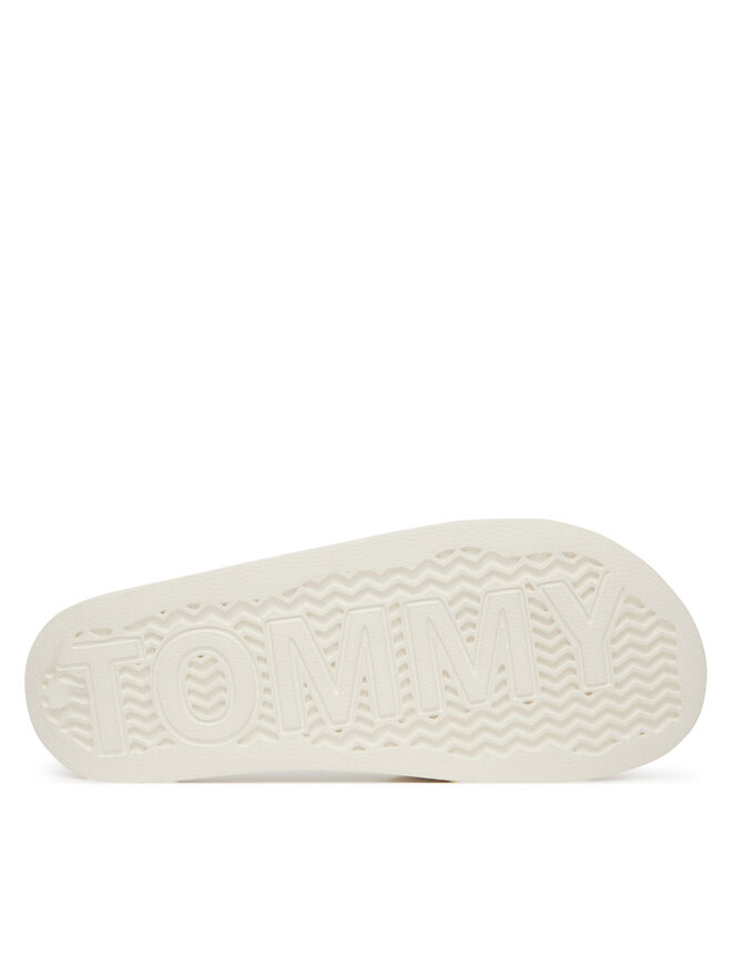 Tommy Jeans Ciabatte Tommy Jeans Flag Pool Slide Patent EN0EN02901 Bianco