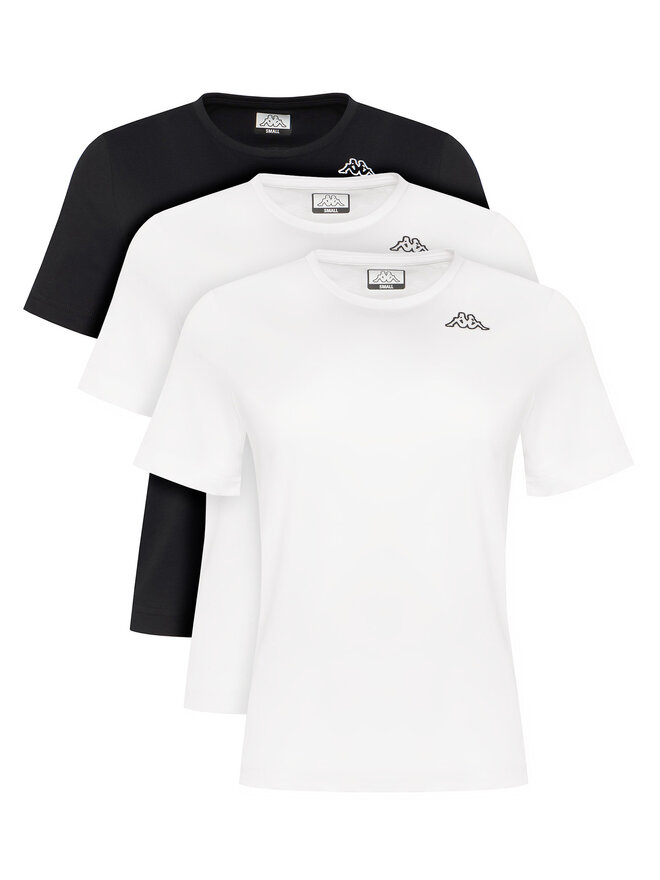 Kappa Kappa T-Shirt-Set Logo Sylvie 38277LW Schwarz Regular Fit