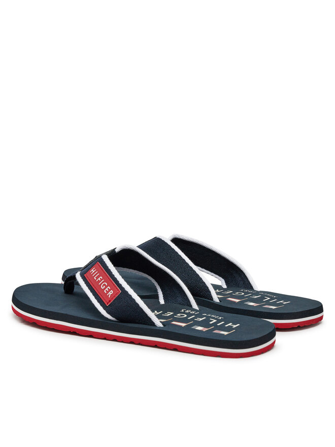 Tommy Hilfiger Infradito Tommy Hilfiger Patch Hilfiger Beach Sandal FM0FM05435 Blu scuro