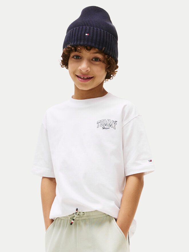 Tommy Hilfiger Tommy Hilfiger Camiseta Varsity Graphic KB0KB09720 Blanco Regular Fit
