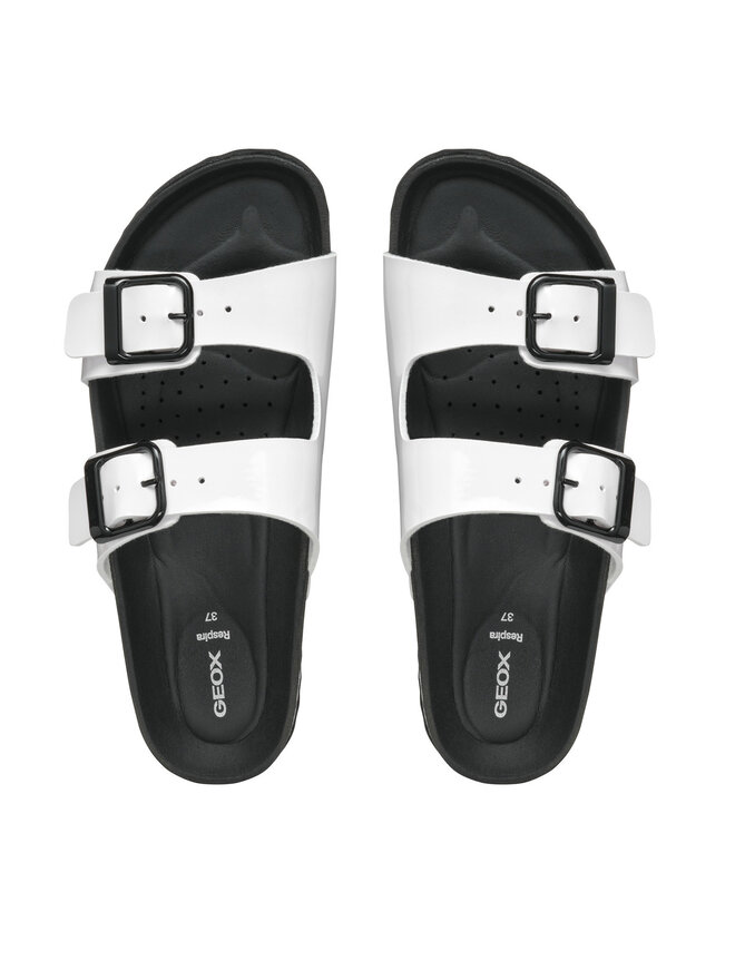 Geox Şlapi Geox D Brionia R D55Y3M 000HH C1000 Alb