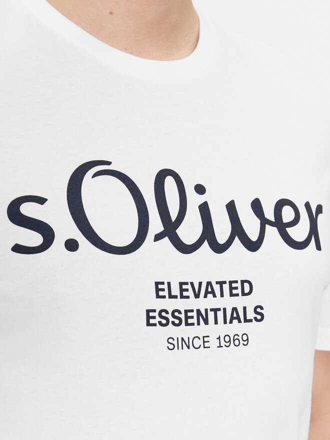 s.Oliver s.Oliver Marškinėliai 2139909 Balta Regular Fit