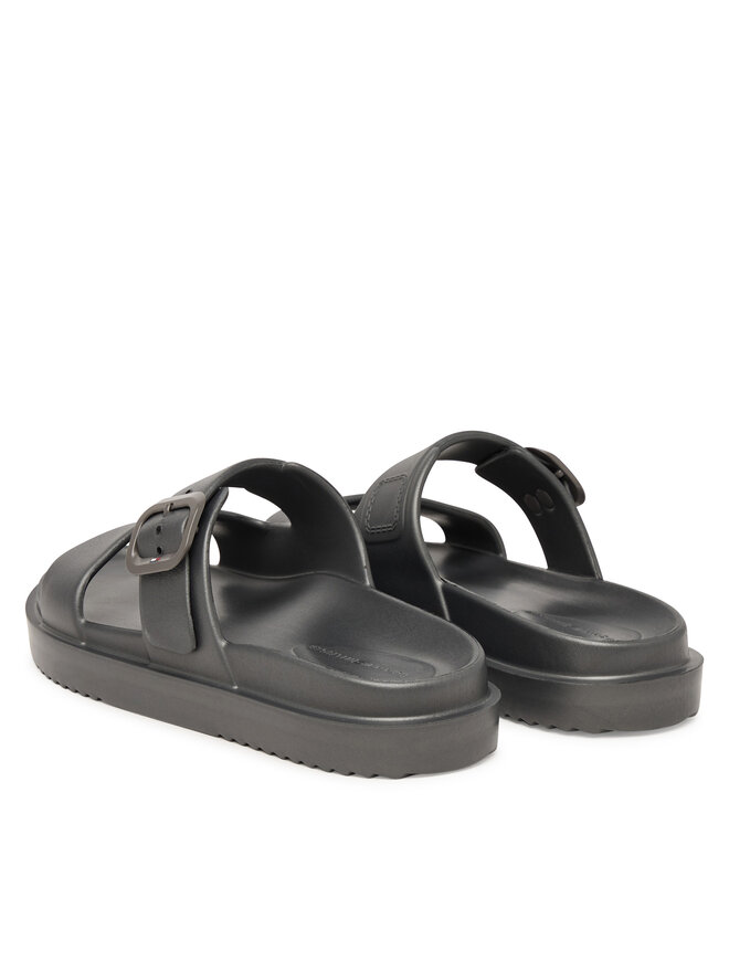 Tommy Hilfiger Pantoletten Tommy Hilfiger Double Strap FW0FW09114 Grau