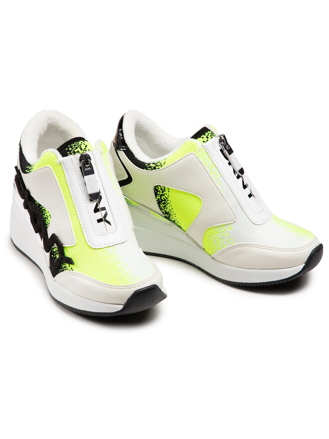 Sneakers DKNY Parlan Zip Up Wedge Sneaker K1122924 Blanc chaussures