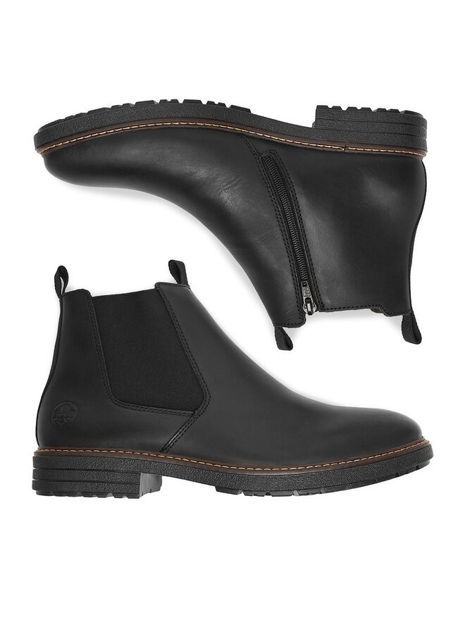 Rieker Schnürschuhe Rieker 33180-00 Schwarz