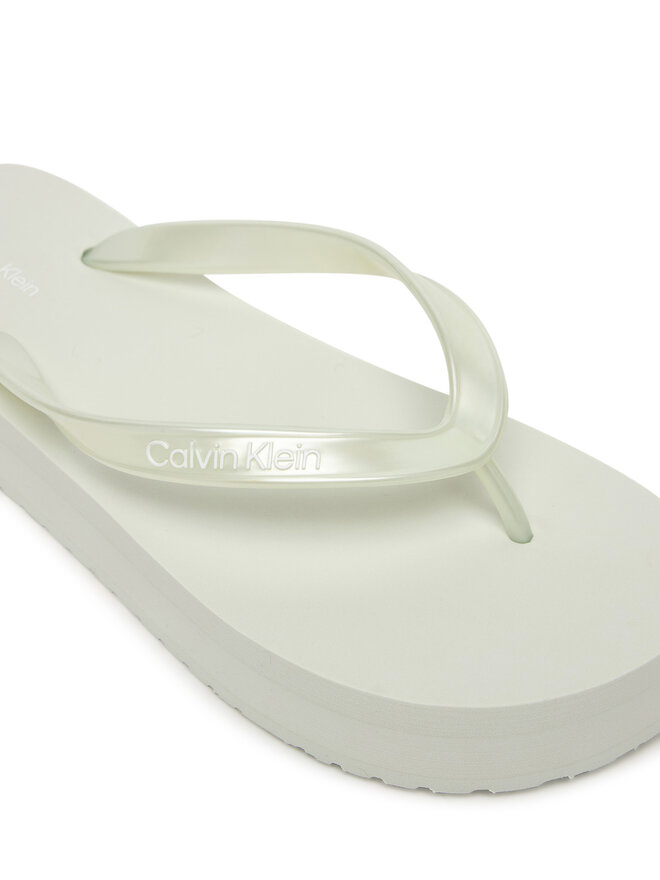 Calvin Klein Zehentrenner Calvin Klein Flatform Flip Flop Met Tpu HW0HW03120 Hellblau