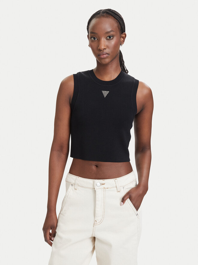 Guess Guess Top W4GZ34 Z3F40 Schwarz Slim Fit