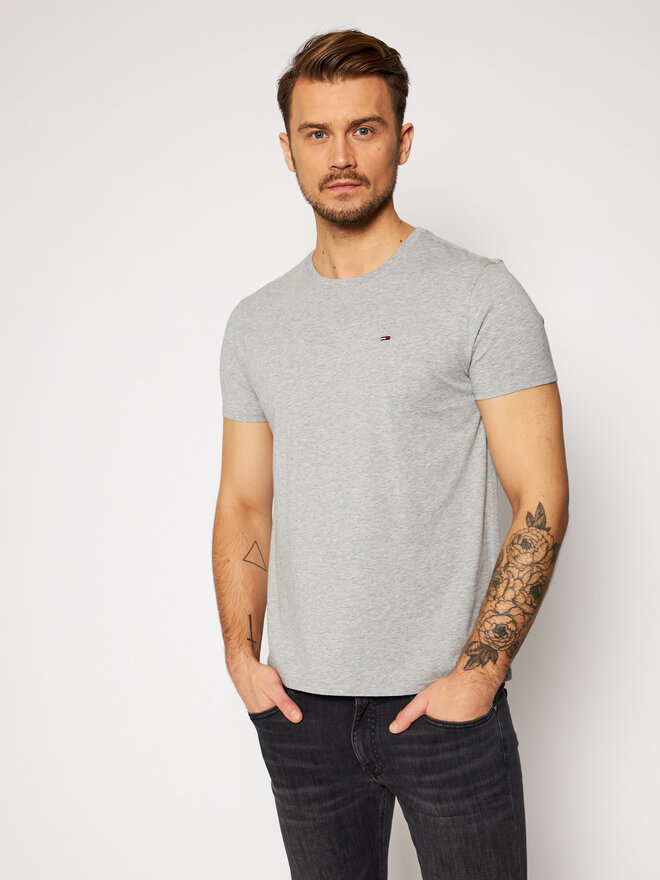 Tommy Jeans Tommy Jeans Marškinėliai DM0DM04411 Pilka Slim Fit