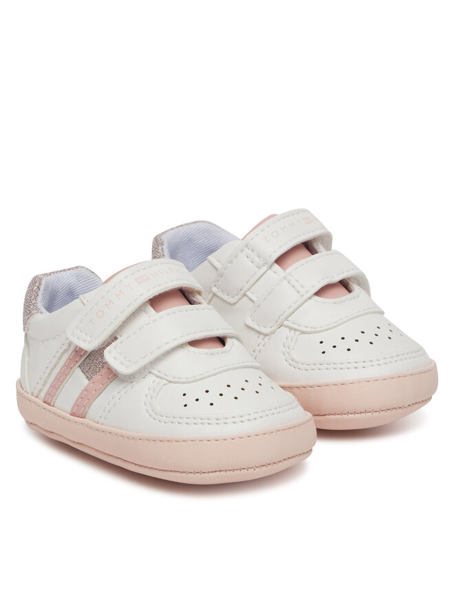 Tommy Hilfiger Αθλητικά Tommy Hilfiger Flag Low Cut Velcro Sneaker T0A9-33721-1528 Λευκό