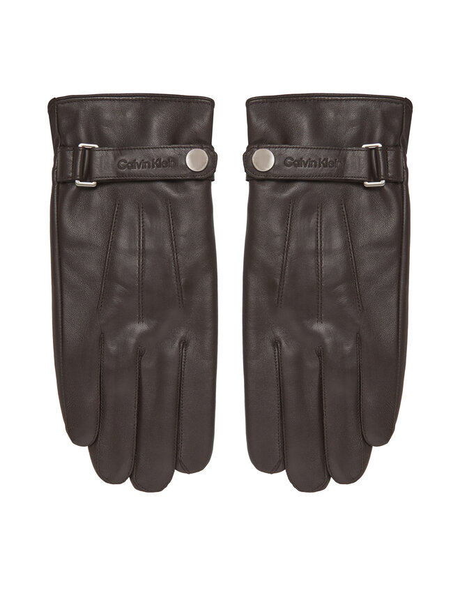 Calvin Klein Γάντια Ανδρικά Calvin Klein Logo Strap LV04D8035G Καφέ