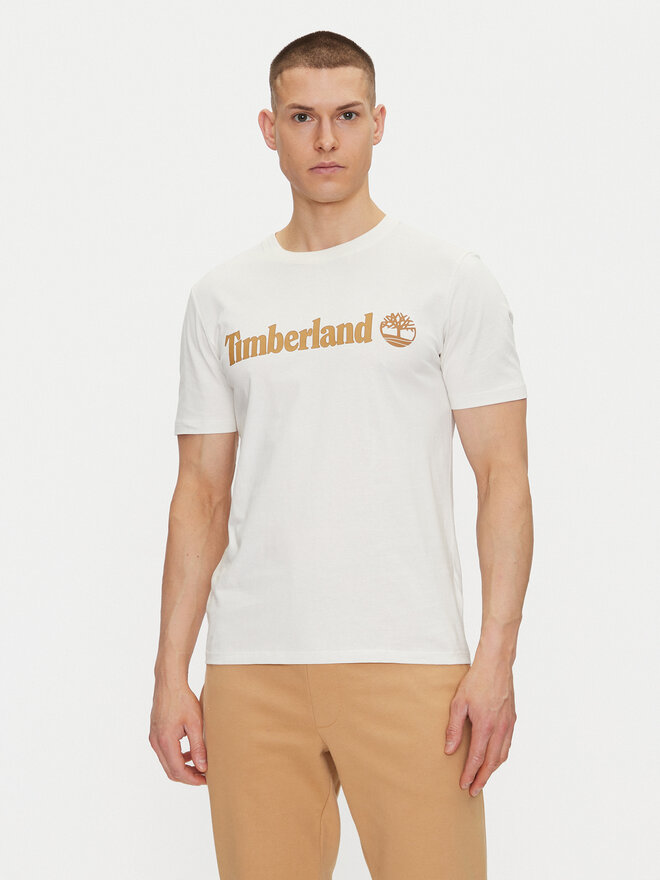 Timberland Timberland Camiseta TB0A5UPQ Écru Regular Fit