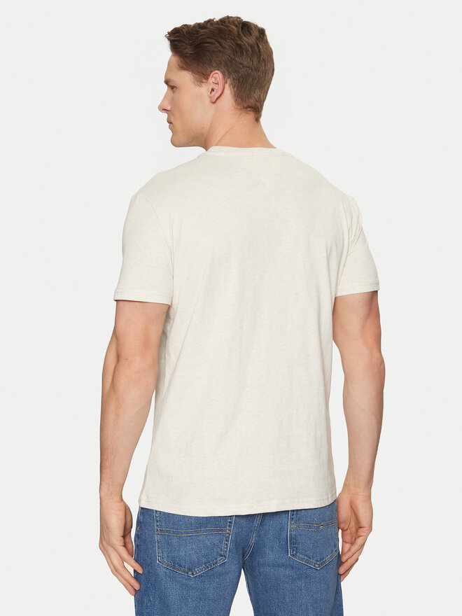 Tommy Jeans Tommy Jeans Marškinėliai Linear Logo DM0DM20744 Smėlio Regular Fit