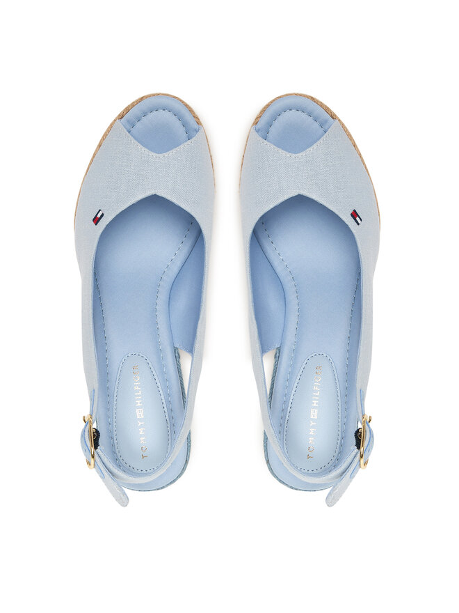 Tommy Hilfiger Espadrilles Tommy Hilfiger Flag High Wedge Espad Slingback FW0FW09343 Himmelblau