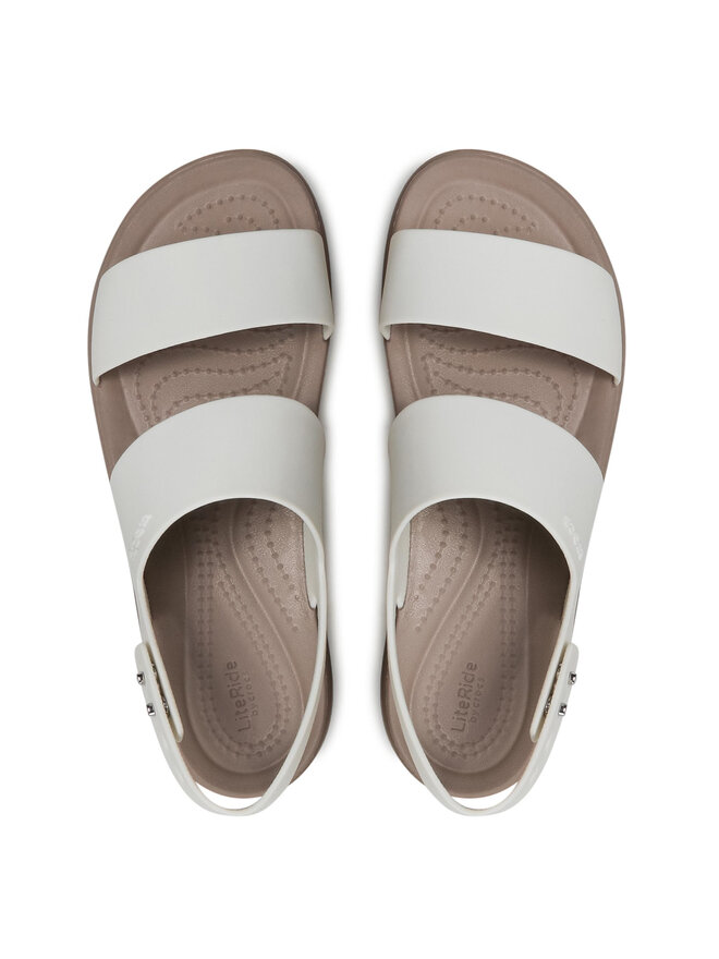 Crocs Basutės Crocs Brooklyn Low Wedge W 206453 Balta