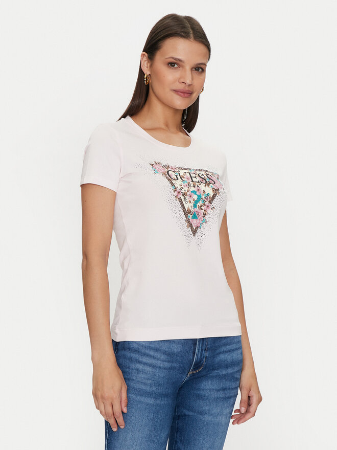 Guess Guess Camiseta Cherry Flower W4YI26 J1314 Rosa Slim Fit