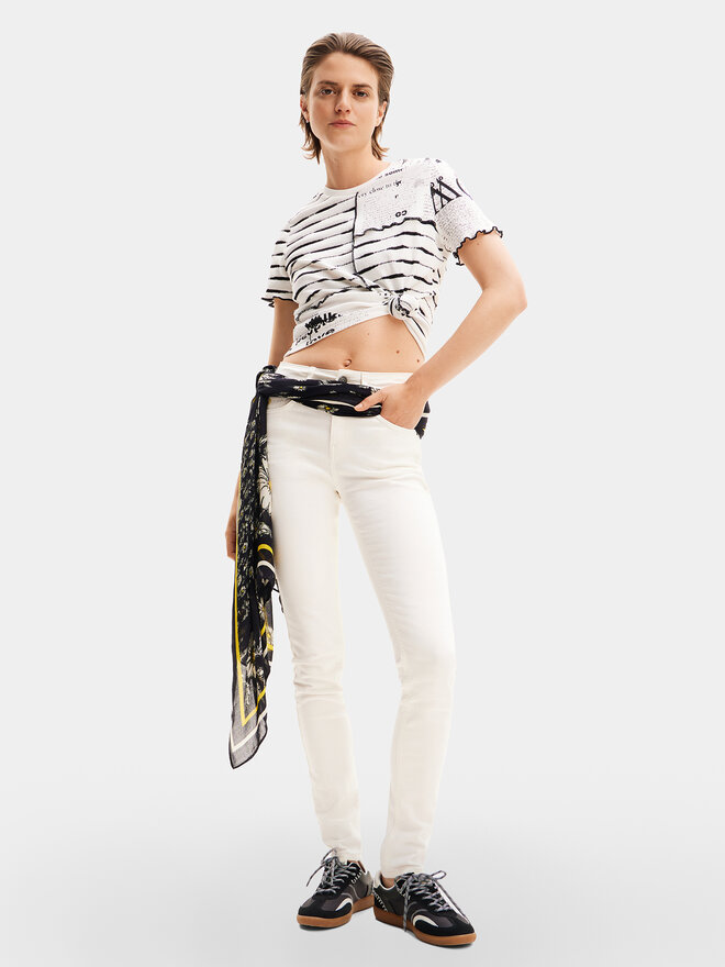 Desigual Desigual Marškinėliai Lou 24SWTKA8 Balta Regular Fit