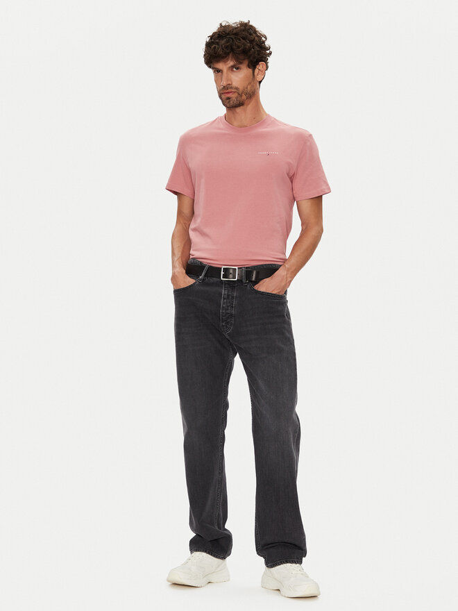 Tommy Jeans Tommy Jeans T-Shirt Linear Chest DM0DM21780 Rosa Slim Fit