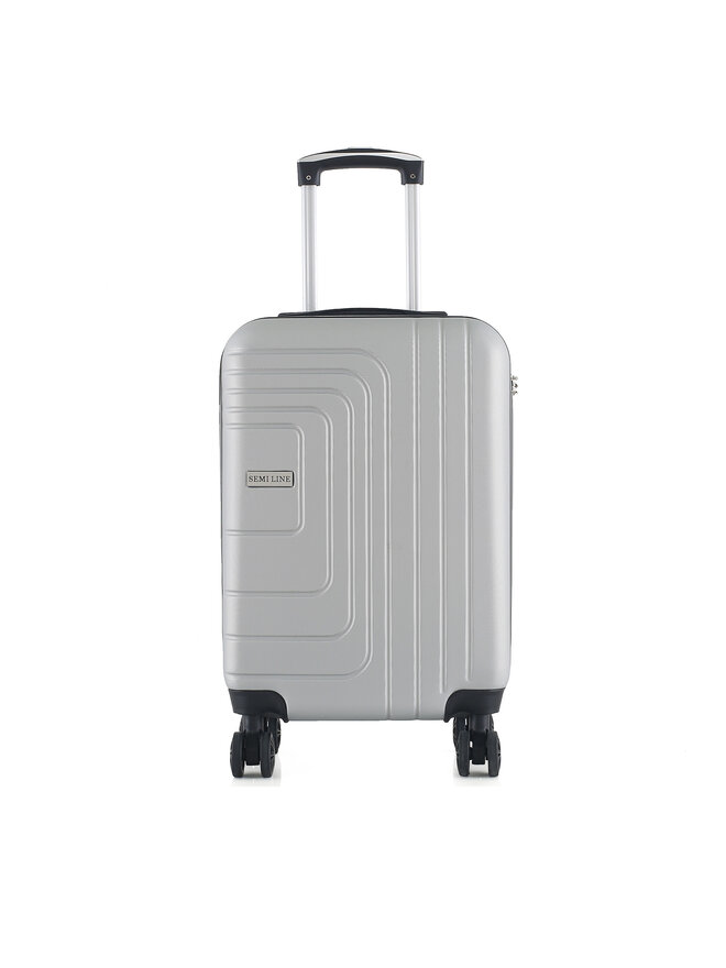 Semi Line Βαλίτσα Καμπίνας Semi Line T5762-2 Ασημί