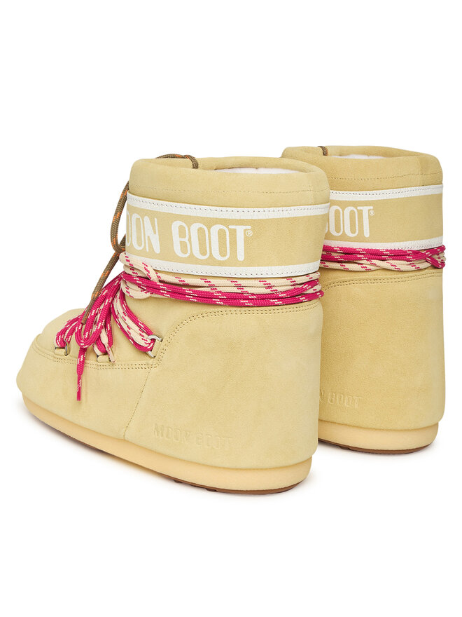 Moon Boot Śniegowce Moon Boot Mb Icon Low Suede Laces 80D1409670 Żółty