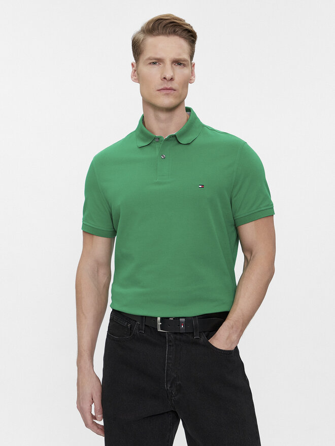 Tommy Hilfiger Tommy Hilfiger Polo marškinėliai 1985 Regular Polo MW0MW17770 Žalia Regular Fit
