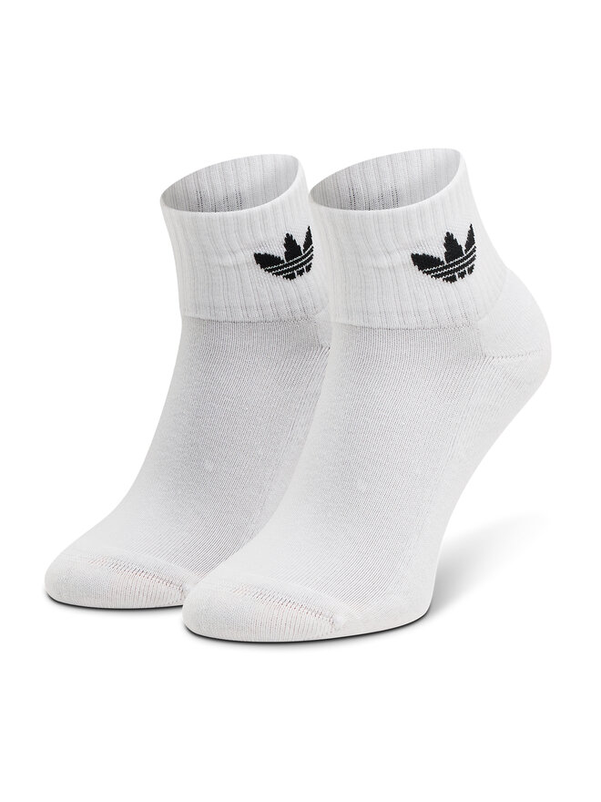 adidas Súprava 3 párov vysokých ponožiek unisex adidas Mid-Cut Crew FT8529 Biela