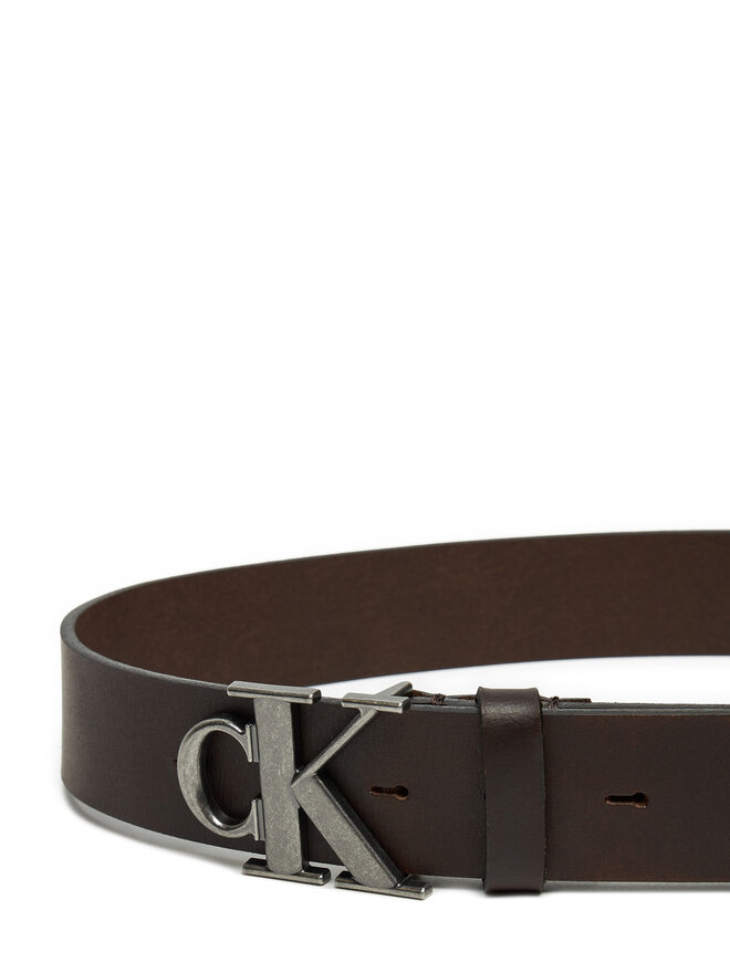 Calvin Klein Jeans Cintura da uomo Calvin Klein Jeans Round Mono Plaque Lthr Belt 40Mm K50K512067 Marrone