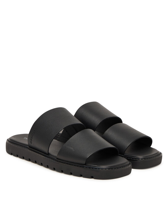 Calvin Klein Pantoletten Calvin Klein Sq Molded Sandal Db Lth HM0HM02234 Schwarz