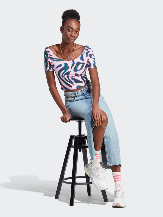 adidas adidas Marškinėliai IM2566 Rožinė Loose Fit