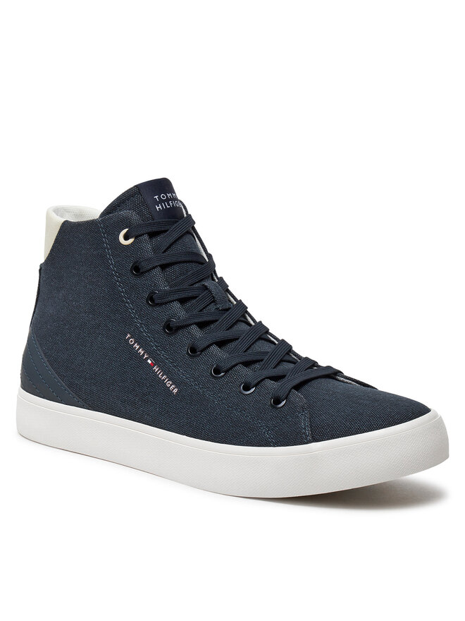 Tommy Hilfiger Tenisówki Tommy Hilfiger Th Hi Vulc Summer Cvs FM0FM05076 Granatowy