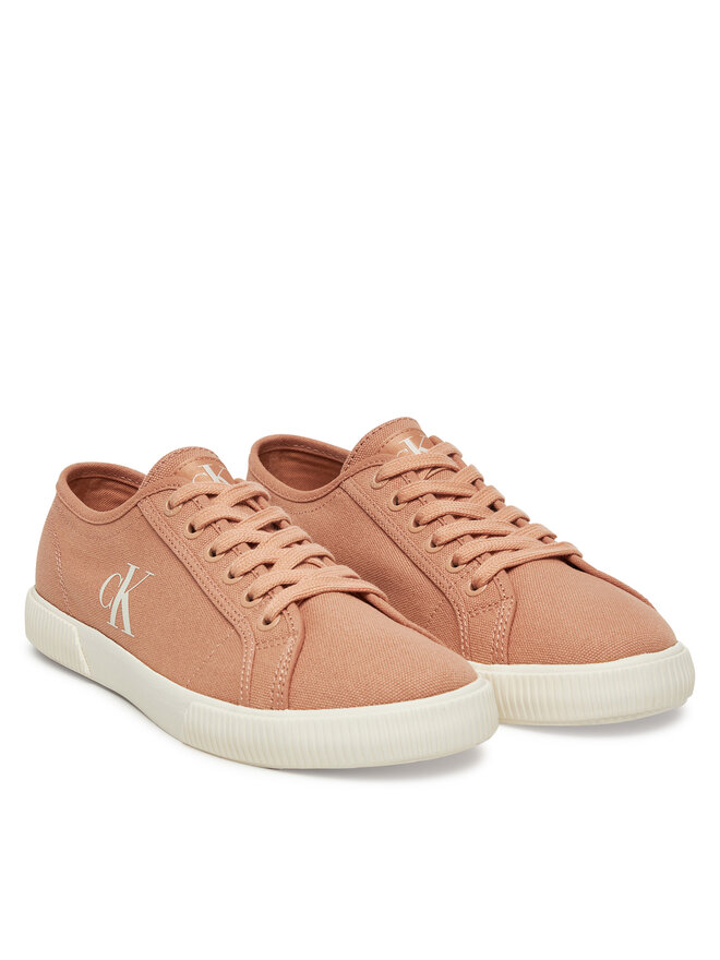 Calvin Klein Jeans Πάνινα παπούτσια Calvin Klein Jeans Ess Vulc Low Cv Mg Wn YW0YW01762 Κοραλλί