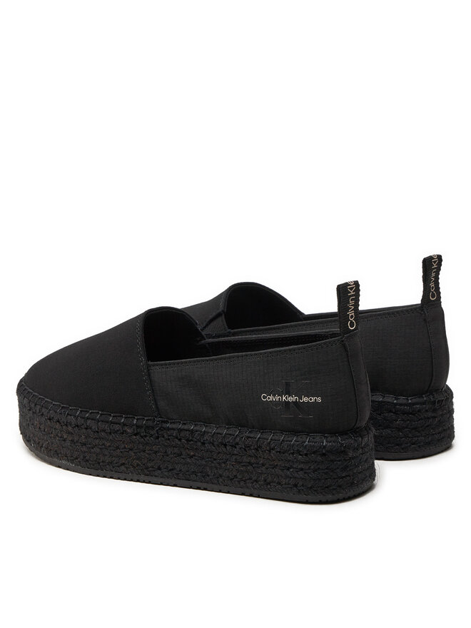 Calvin Klein Jeans Εσπαντρίγιες Calvin Klein Jeans Platform Espadrille Mix Ml Mtl YW0YW01622 Μαύρο