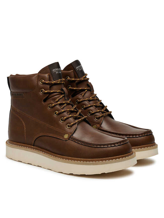 Jack&Jones Bakancs Jack&Jones Jfwarchway Pu Moc Boot Lace-Up Boots 12257971 Barna