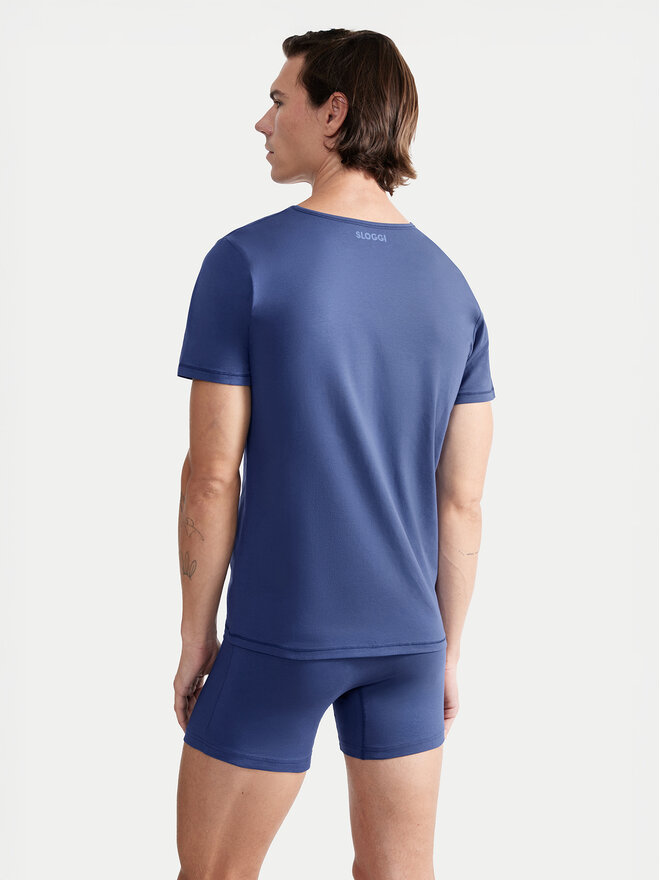 Sloggi Sloggi Apatiniai marškinėliai 10222373 Mėlyna Slim Fit
