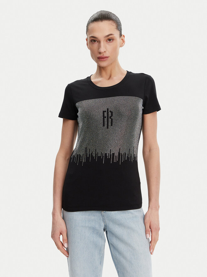Fracomina Fracomina T-Shirt FP25ST3002J449N4 Schwarz Regular Fit