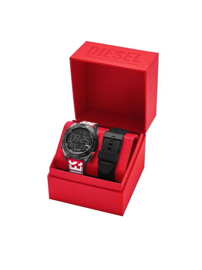 Uhr Diesel Crusher Gift Set DZ2164SET Schwarz eschuhe