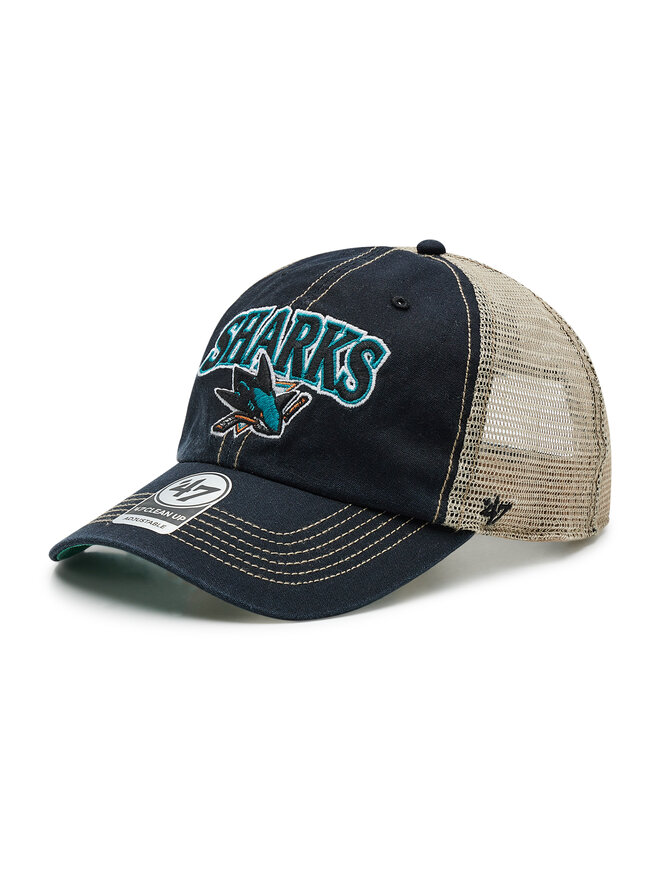 47 Brand Czapka z daszkiem 47 Brand Nhl San Jose Sharks Trucker H-TSCLA22LAP-VB Czarny