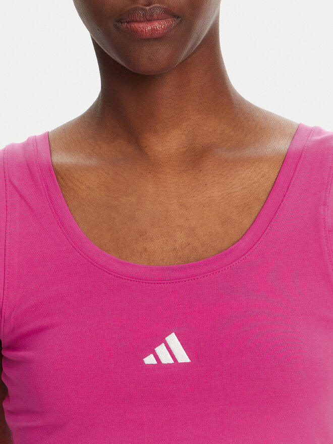 adidas adidas Top Essentials Small Logo JP4792 Rosa Slim Fit
