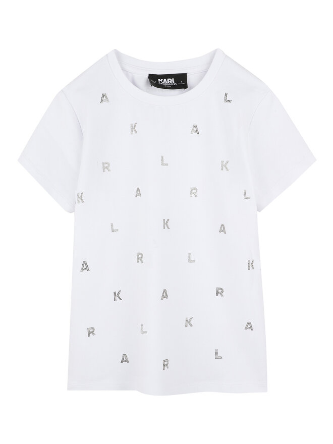 Karl Lagerfeld Kids Karl Lagerfeld Kids Póló Z30571 D Fehér Regular Fit