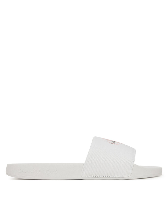 Calvin Klein Jeans Pantoletten Calvin Klein Jeans Slide Monogram Wn Logo Ck YW0YW01967 Weiß