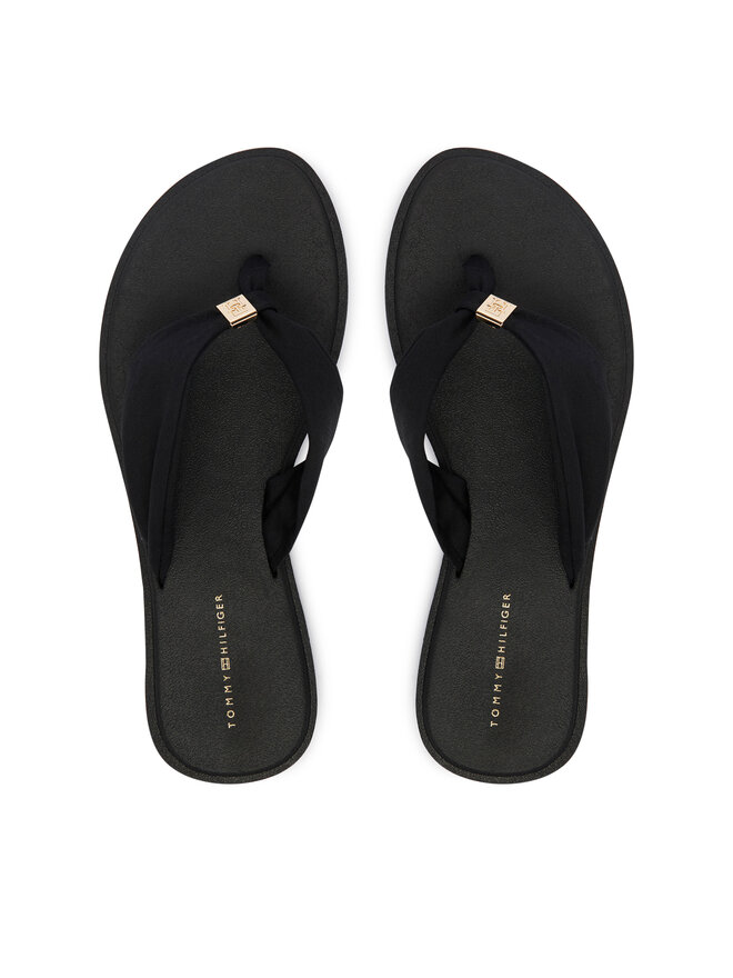 Tommy Hilfiger Zehentrenner Tommy Hilfiger Scandi Soft Summer Sandal FW0FW09421 Schwarz