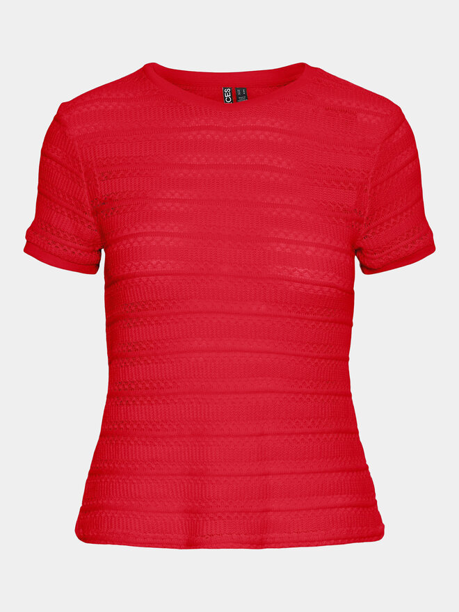 Pieces Pieces Camiseta Agda 17148867 Rojo Loose Fit