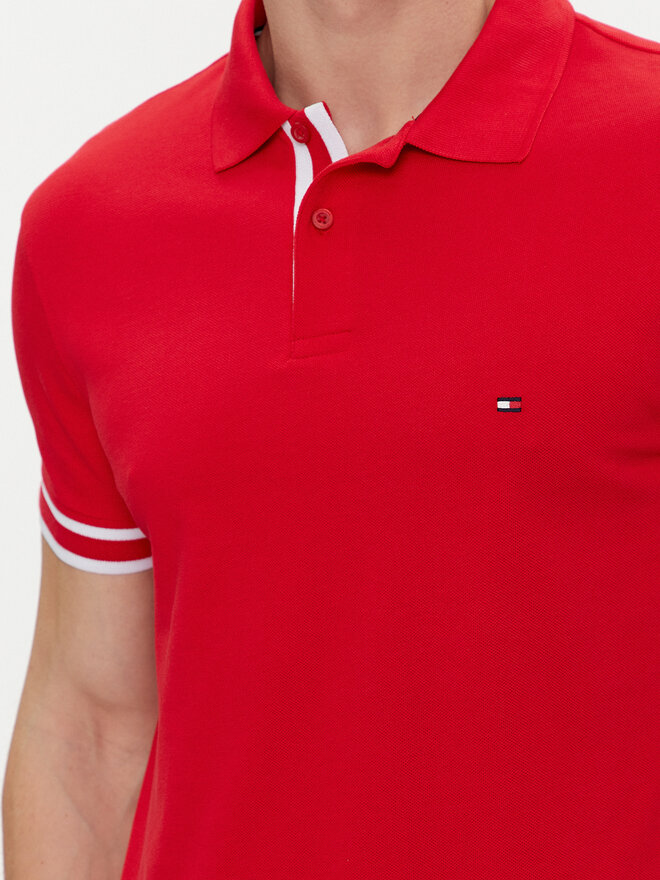 Tommy Hilfiger Tommy Hilfiger Pólóing Monotype MW0MW34737 Piros Slim Fit