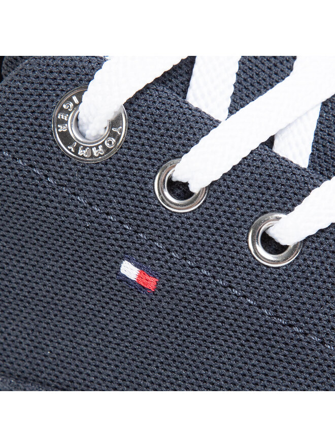 Tommy Hilfiger Sneakers aus Stoff Tommy Hilfiger Glitter Flatform Sneaker FW0FW04693 Dunkelblau