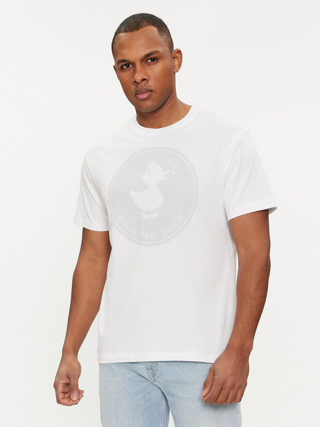 Save The Duck Save The Duck Camiseta DT1716M BESY18 Blanco Regular Fit