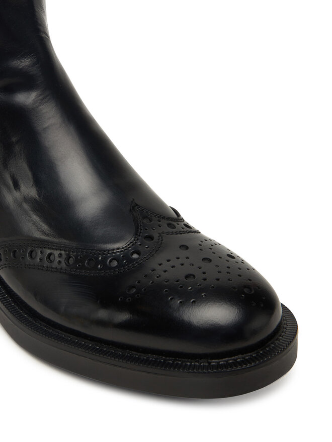 Tommy Hilfiger Klassische Stiefeletten Tommy Hilfiger Brogue Boot FW0FW09151 Schwarz