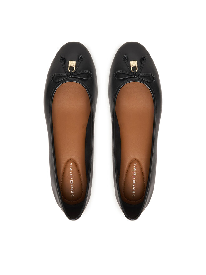 Tommy Hilfiger Ballerinas Tommy Hilfiger Smooth Lthr Ballet FW0FW09006 Schwarz